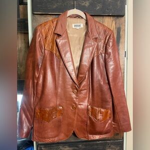 Stetson 1970’s Vintage Leather Blazer Jacket